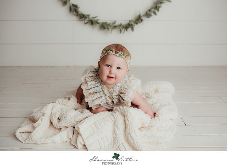 West Monroe Louisiana Infant Portrait Photographer | Connelly 6 Month Milestone Studio Portrait Session