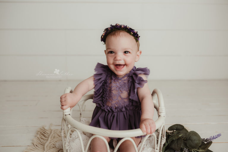 Monroe Louisiana Infant Portrait Photographer | Holland 6 Month Milestone Studio Portrait Session Sneak Peek