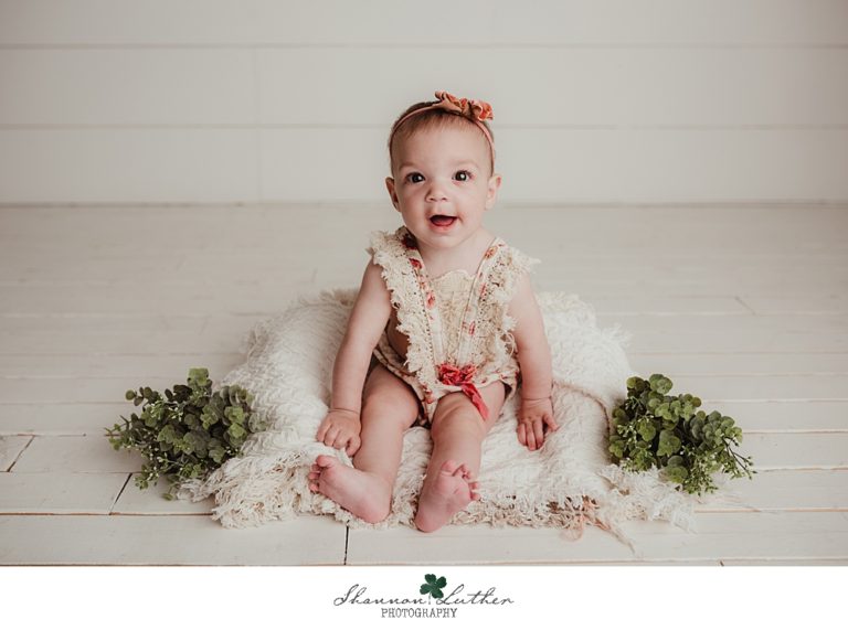 Monroe Louisiana Infant Portrait Photographer | Holland 6 Month Milestone Studio Portrait Session