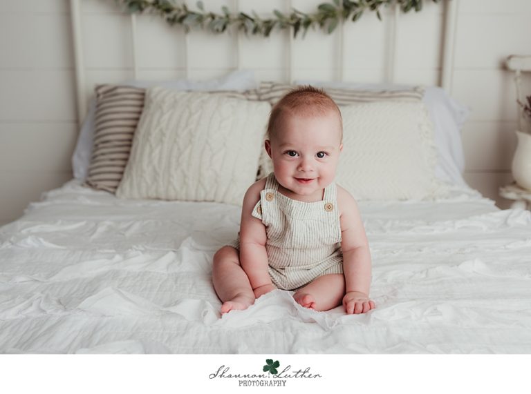 West Monroe Louisiana Infant Portrait Photographer | Henry 6 Month Milestone Studio Portrait Session