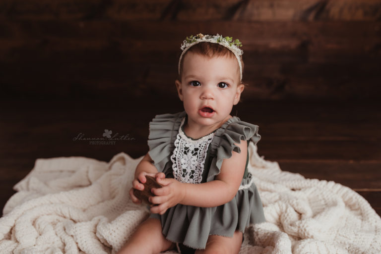 Monroe Louisiana Infant Portrait Photographer | Holland 9 Month Milestone Studio Portrait Session Sneak Peek