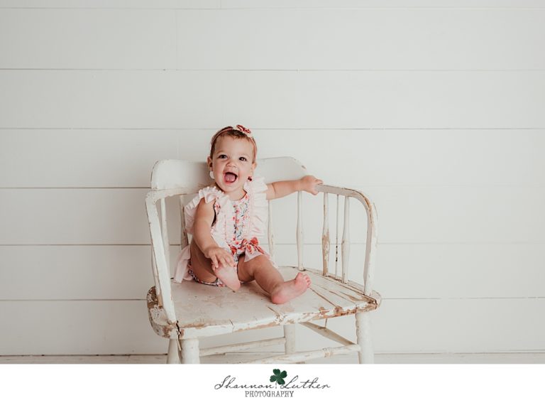 Monroe Louisiana Infant Portrait Photographer | Holland 9 Month Milestone Studio Portrait Session