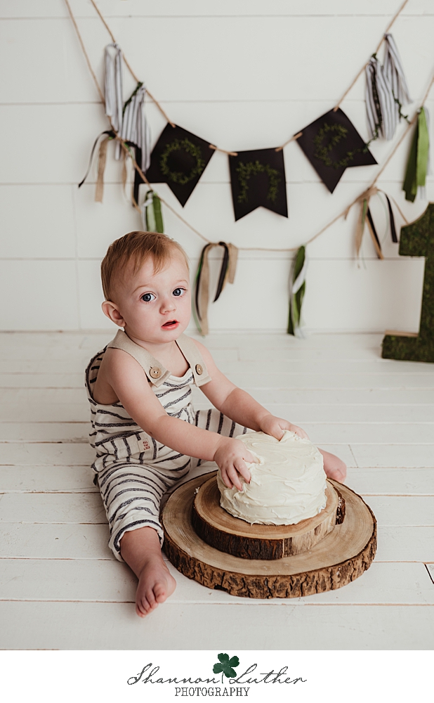 Lake Providence Louisiana Infant Portrait Photographer | Brody 12 Month Milestone Studio Portrait Session