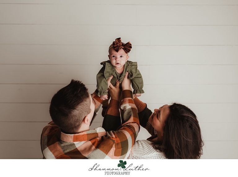 Calhoun Louisiana Infant Portrait Photographer | Meadow 3 Month Milestone Studio Portrait Session