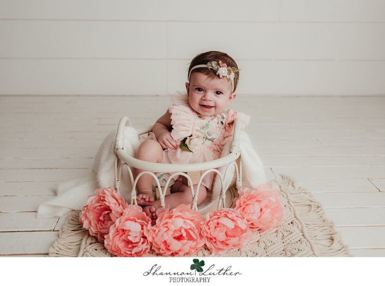 West Monroe Louisiana Infant Portrait Photographer | Oaklynn 6 Month Studio Portrait Mini-Session