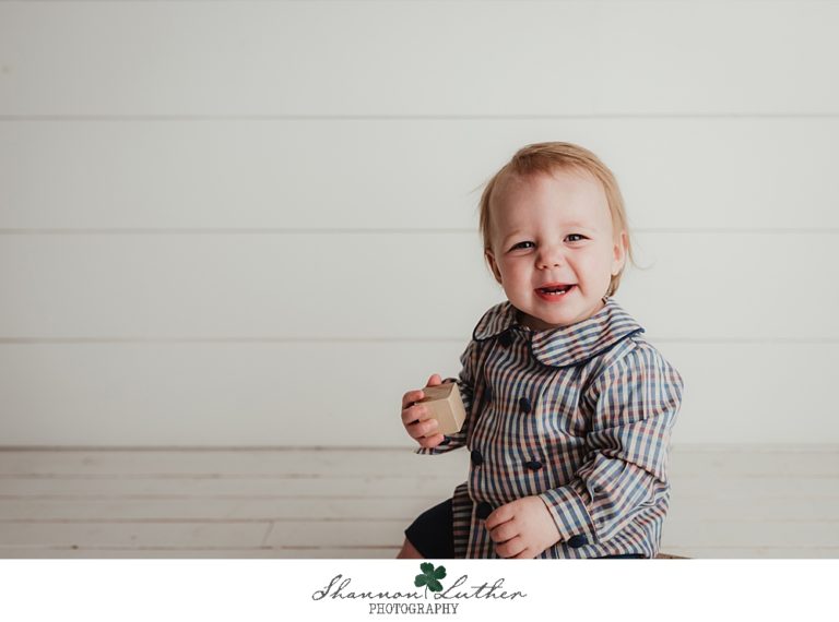 Monroe Louisiana Infant Portrait Photographer | Beau 12 Month Milestone Studio Portrait Session