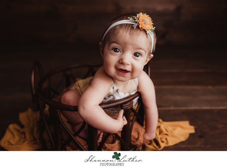 Calhoun Louisiana Infant Portrait Photographer | Farrah 6 Month Studio Portrait Session