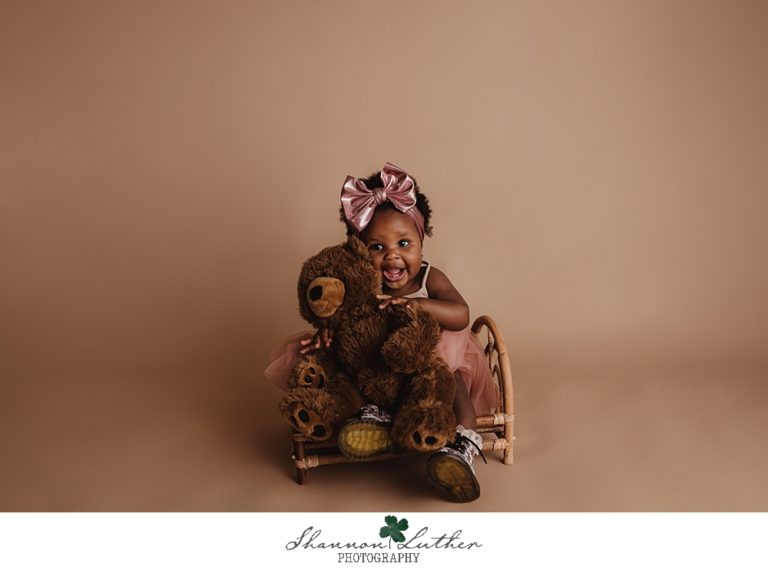 Monroe Louisiana Infant Portrait Photographer | Katelyn 12 Month Milestone Studio Portrait Session