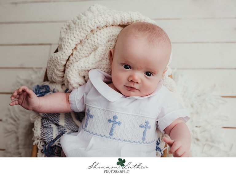 Monroe Louisiana Infant Portrait Photographer | Owen 3 Month Milestone Studio Portrait Session