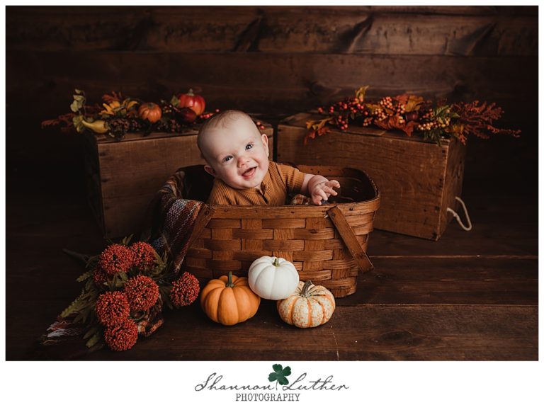 Monroe Louisiana Infant Portrait Photographer | Owen 6 Month Milestone Studio Portrait Session
