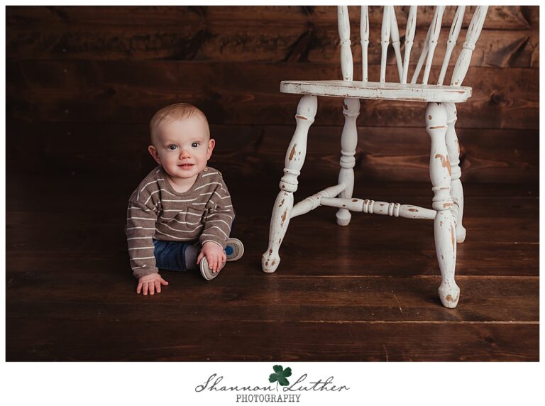 Monroe Louisiana Infant Portrait Photographer | Owen 10 Month Milestone Studio Portrait Session
