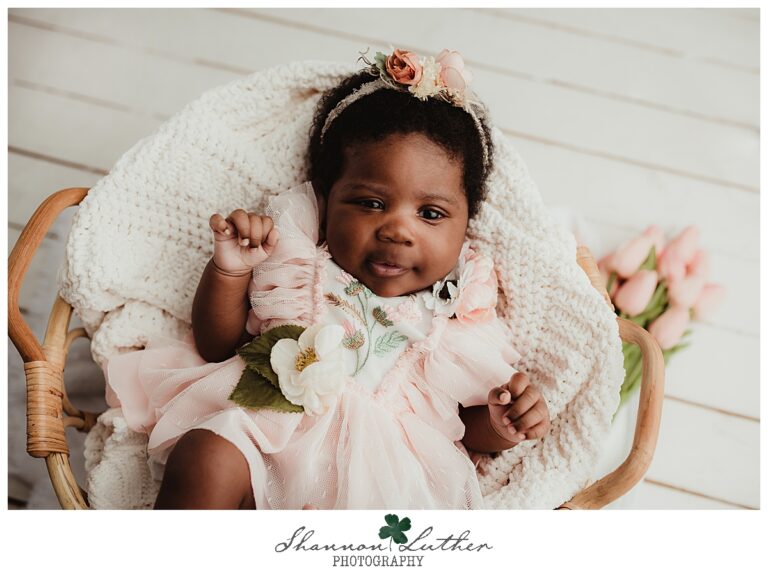 Calhoun Louisiana Infant Portrait Photographer | River 6 Weeks Studio Portrait Mini-Session