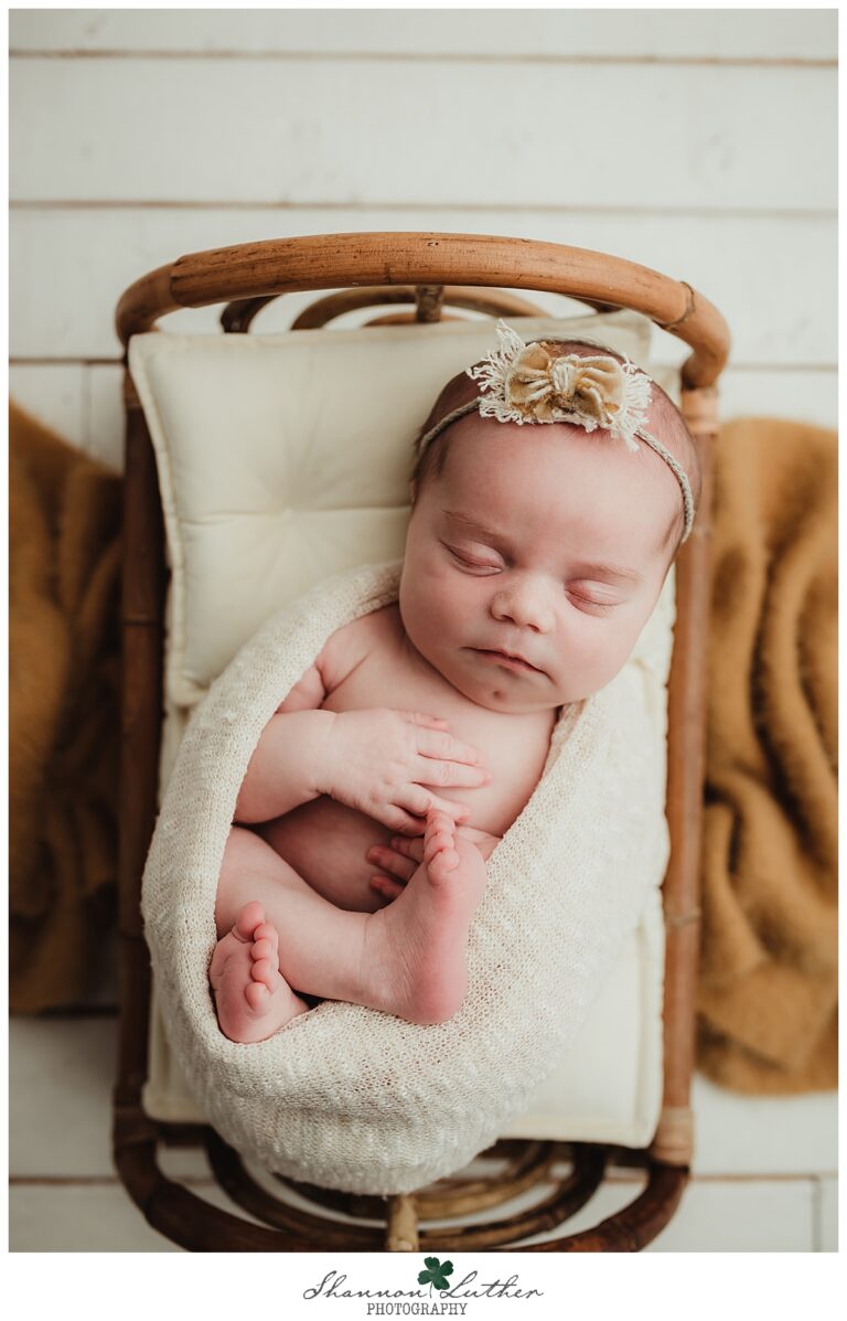 Monroe Louisiana Newborn Portrait Photographer | Navy Newborn Studio Portrait Session