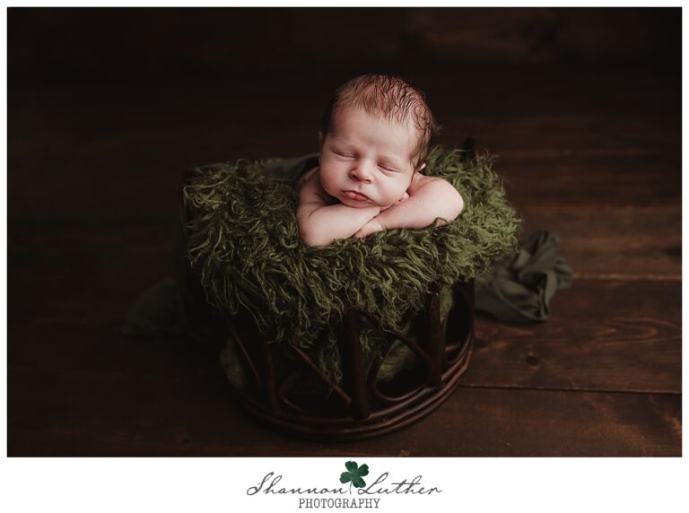 West Monroe Louisiana Newborn Portrait Photographer | Silas Newborn Studio Portrait Session