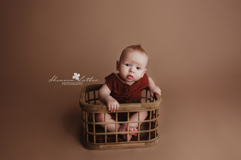 Monroe Louisiana Infant Portrait Photographer | Benjamin 6 Months Studio Portrait Session Sneak Peek