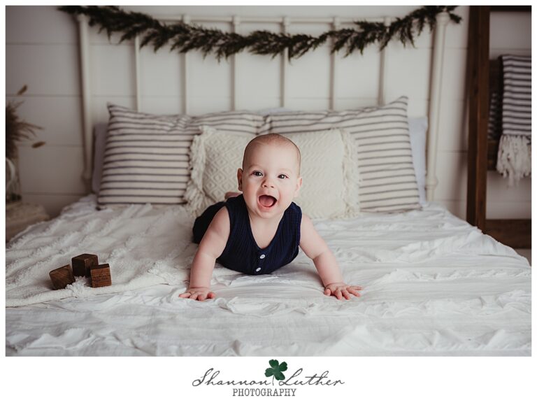 West Monroe Louisiana Infant Portrait Photographer | Kanan 6 Months Studio Portrait Mini-Session