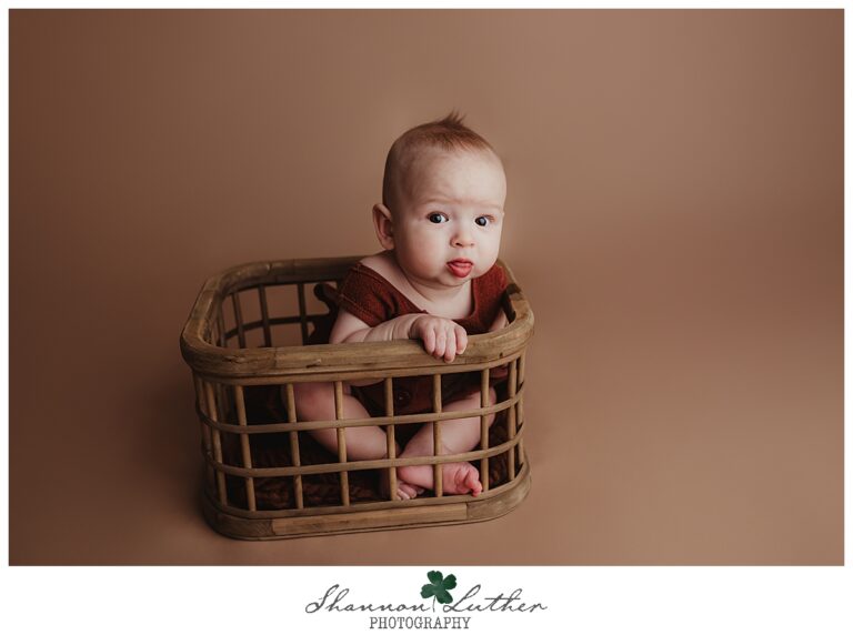 Monroe Louisiana Infant Portrait Photographer | Benjamin 6 Months Studio Portrait Session