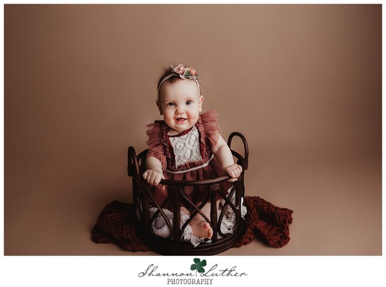Monroe Louisiana Infant Portrait Photographer | Lucy 6 Months Studio Portrait Session