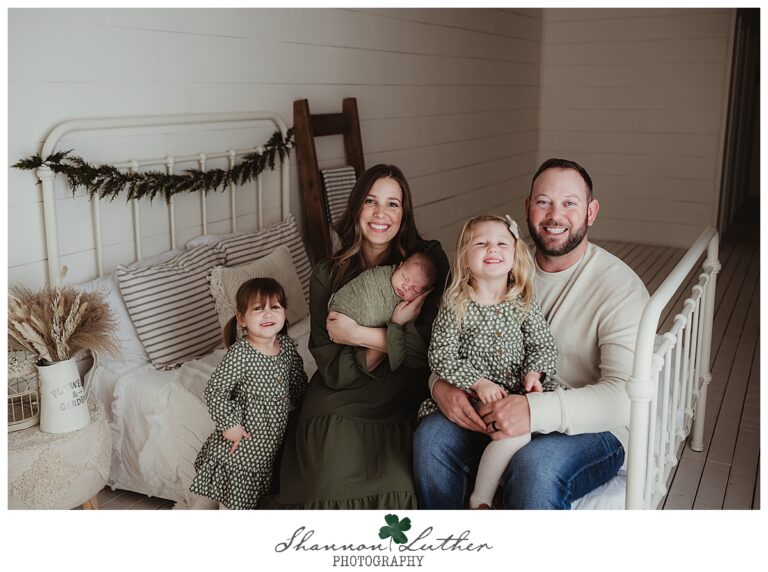 Monroe Louisiana Newborn and Family Portrait Photographer | Sinclair Family and Newborn Studio Portrait Session