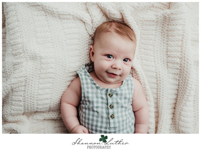 Monroe Louisiana Infant Portrait Photographer | Davis 3 Months Studio Portrait Session