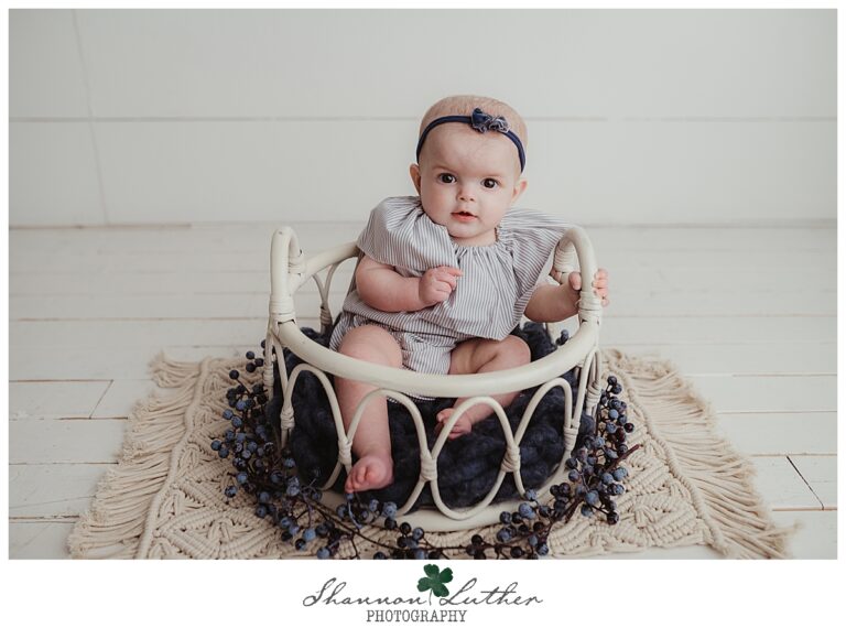 Calhoun Louisiana Infant Portrait Photographer | Lillian 6 Months Studio Portrait Mini-Session