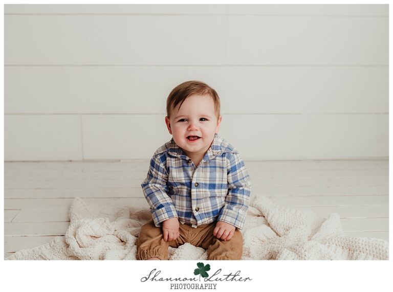 West Monroe Louisiana Infant Portrait Photographer | Mason 10 Months Studio Portrait Session