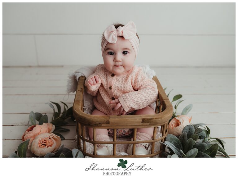 West Monroe Louisiana Infant Portrait Photographer | Ada 4 Months Studio Portrait Session