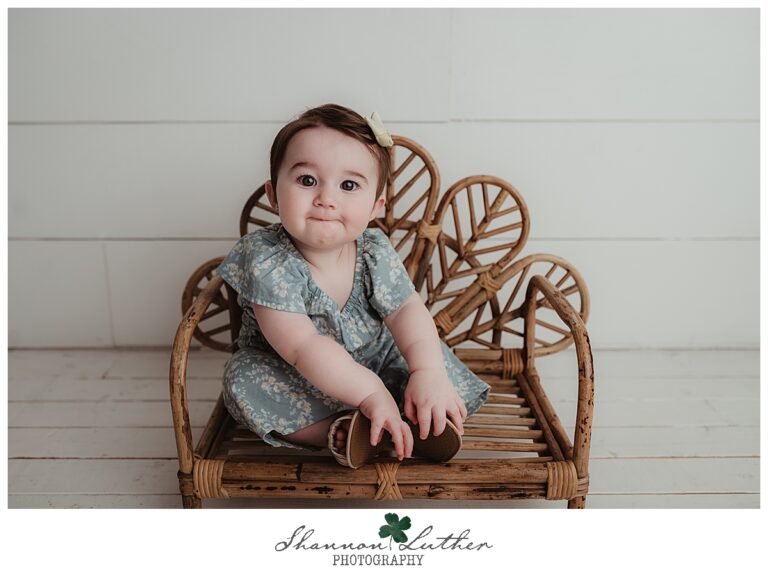 Monroe Louisiana Infant Portrait Photographer | Ada 8 Months Studio Portrait Session
