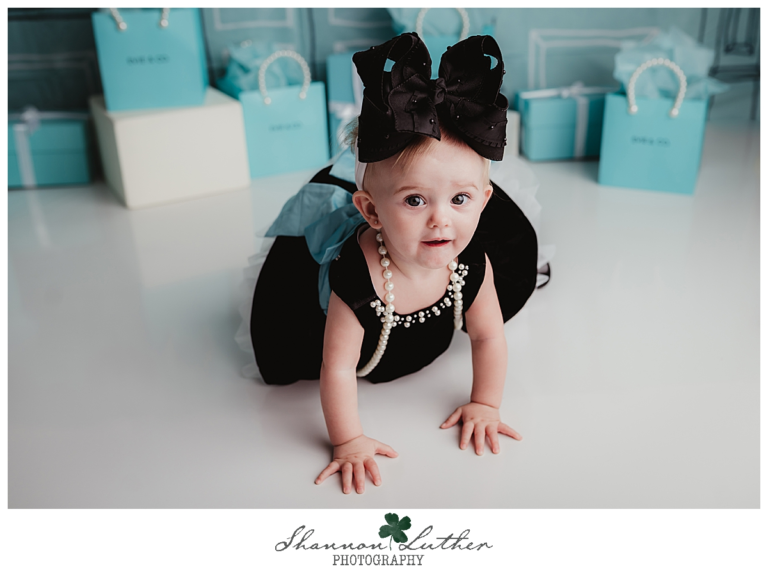 Monroe Louisiana Infant Portrait Photographer | Evie 12 Months Studio Portrait Session