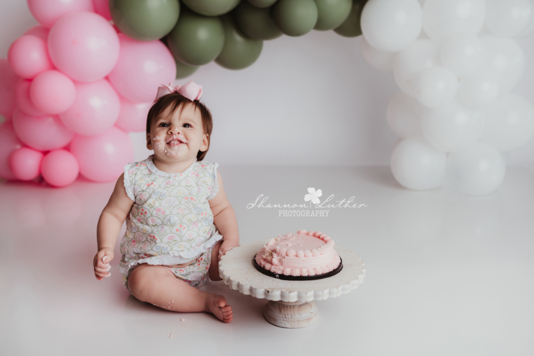 Monroe Louisiana Infant Portrait Photographer | Harper 12 Month Milestone Studio Portrait Session Sneak Peek