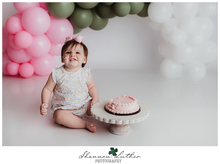 Monroe Louisiana Infant Portrait Photographer | Harper 12 Month Milestone Studio Portrait Session